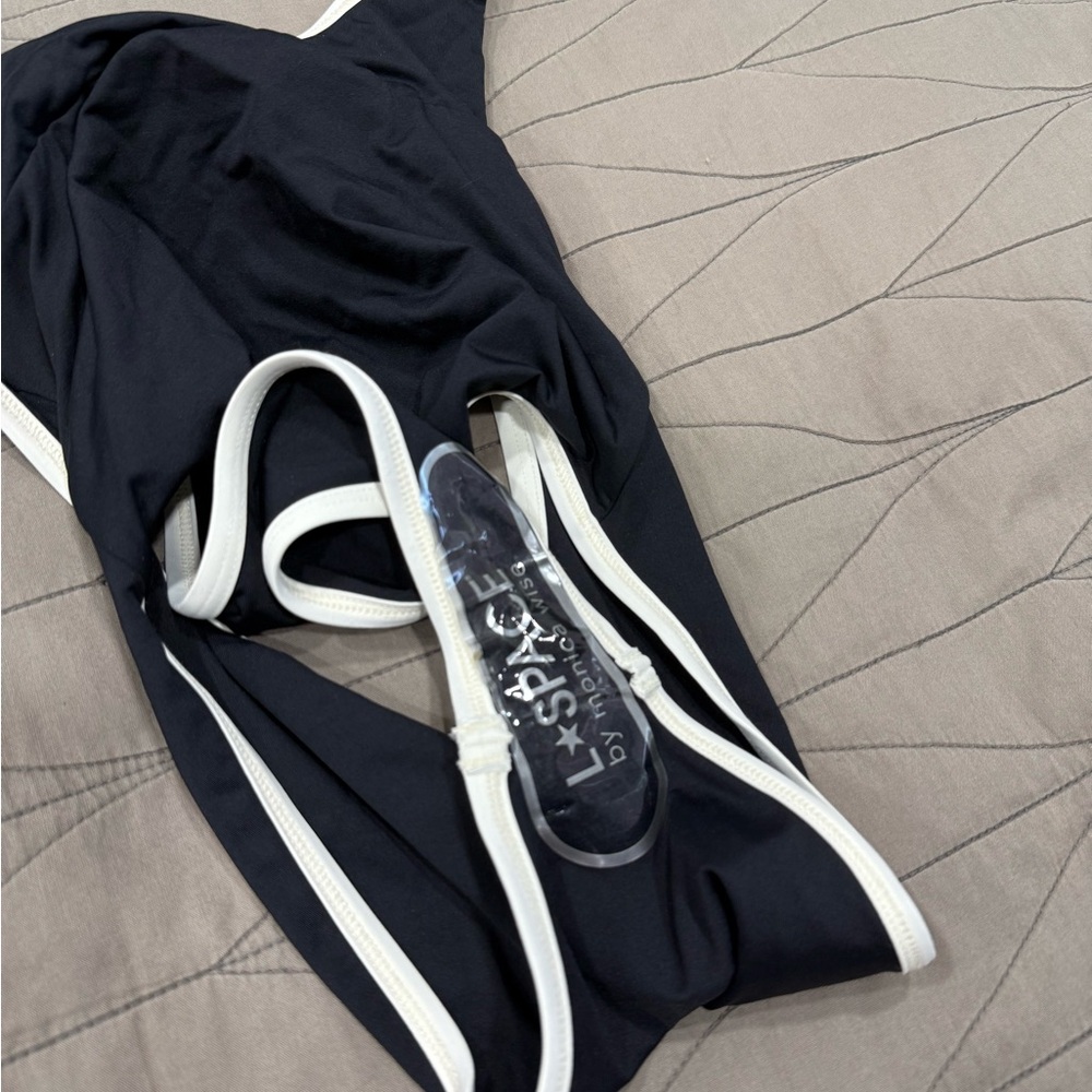 L*Space Black and White One-Piece Swimsuit - Picture 8 of 8
